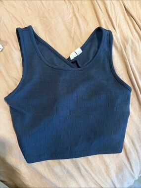 Roxy Navy Blue Ribbed Tank Top